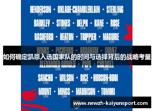 如何确定凯恩入选国家队的时间与选择背后的战略考量 如何确定凯恩入选国家队的时间与选择背后的战略考量